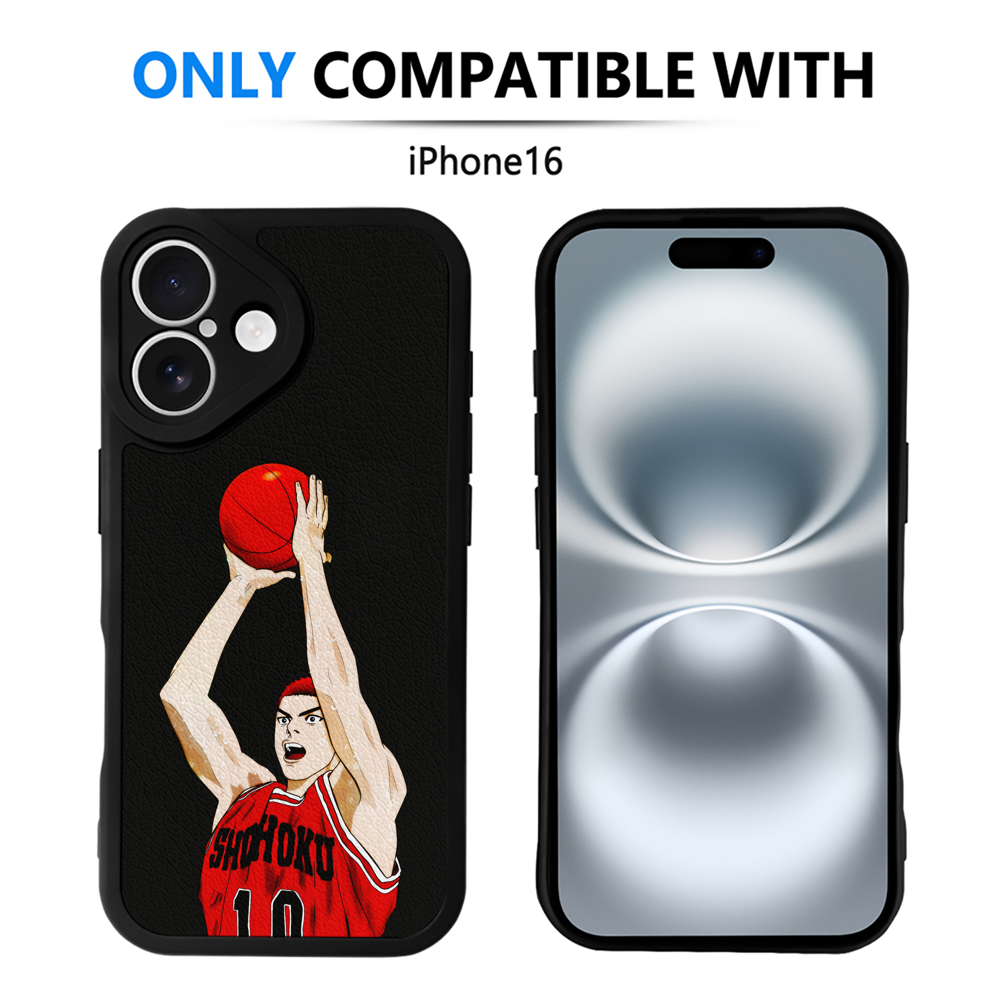 （画像用） SLAM DUNK／スラムダンク 【iPhone 16シリーズ対応】シリコンスマホケース（レザー調） 材質：シリコン